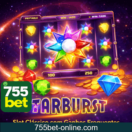 slots Starburst NetEnt com joias coloridas
